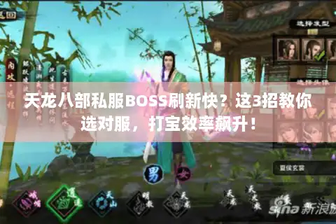 天龙八部私服BOSS刷新快?这3招教你选对服,打宝效率飙升! 天龙八部私服BOSS刷新快?这3招教你选对服,打宝效率飙升!