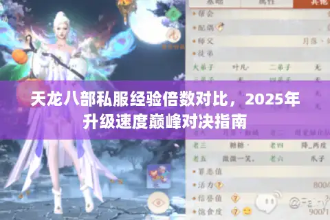 天龙八部私服经验倍数对比，2025年升级速度巅峰对决指南