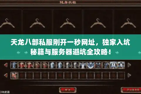 天龙八部私服刚开一秒网址，独家入坑秘籍与服务器避坑全攻略！