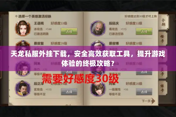 天龙私服外挂下载，安全高效获取工具，提升游戏体验的终极攻略？