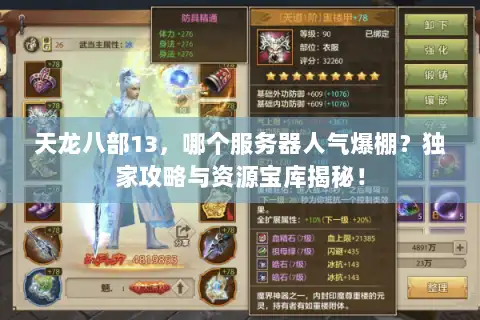 天龙八部13，哪个服务器人气爆棚？独家攻略与资源宝库揭秘！