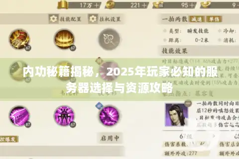 内功秘籍揭秘,2025年玩家必知的服务器选择与资源攻略 内功秘籍揭秘,2025年玩家必知的服务器选择与资源攻略