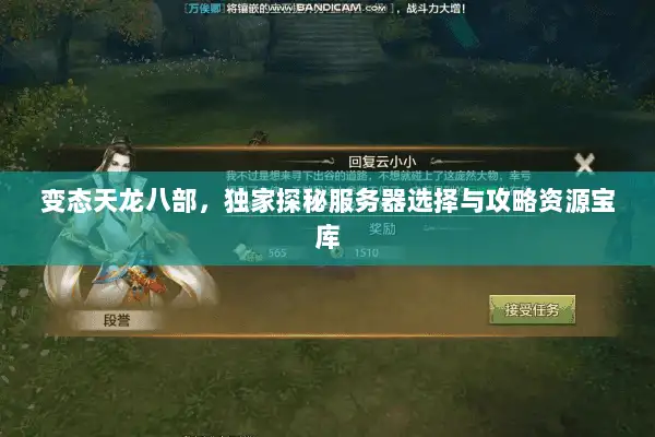 变态天龙八部，独家探秘服务器选择与攻略资源宝库