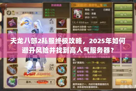 天龙八部2私服终极攻略，2025年如何避开风险并找到高人气服务器？