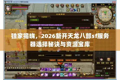 独家揭晓，2026新开天龙八部sf服务器选择秘诀与资源宝库