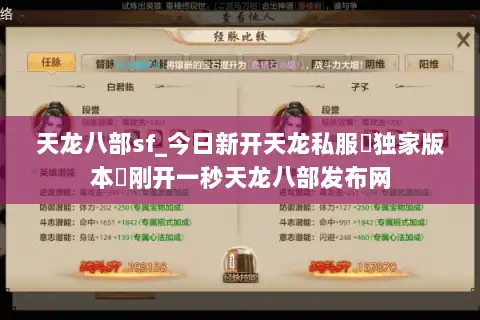天龙八部sf_今日新开天龙私服▶独家版本◀刚开一秒天龙八部发布网