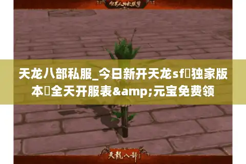 天龙八部私服_今日新开天龙sf▷独家版本◁全天开服表&元宝免费领