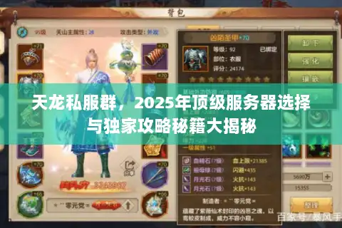 天龙私服群,2025年顶级服务器选择与独家攻略秘籍大揭秘 天龙私服群,2025年顶级服务器选择与独家攻略秘籍大揭秘