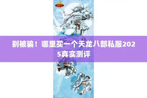 别被骗！哪里买一个天龙八部私服2025真实测评