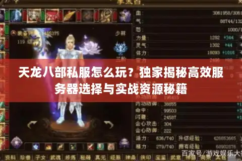 天龙八部私服怎么玩？独家揭秘高效服务器选择与实战资源秘籍