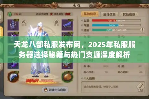 天龙八部私服发布网，2025年私服服务器选择秘籍与热门资源深度解析