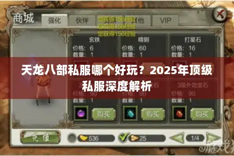 天龙八部私服哪个好玩？2025年顶级私服深度解析