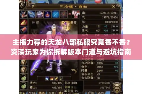 主播力荐的天龙八部私服究竟香不香？资深玩家为你拆解版本门道与避坑指南