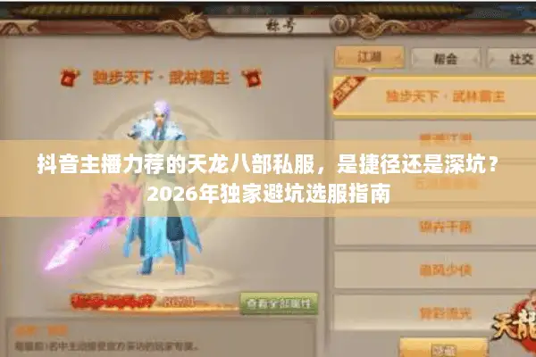 抖音主播力荐的天龙八部私服，是捷径还是深坑？2026年独家避坑选服指南