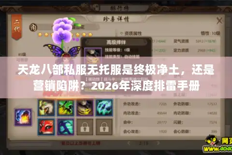 天龙八部私服无托服是终极净土，还是营销陷阱？2026年深度排雷手册