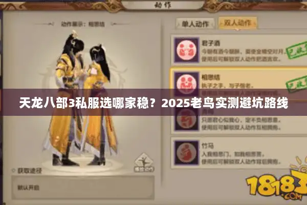 天龙八部3私服选哪家稳？2025老鸟实测避坑路线