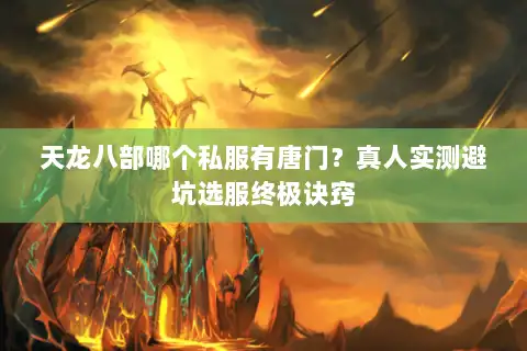 天龙八部哪个私服有唐门?真人实测避坑选服终极诀窍 天龙八部哪个私服有唐门?真人实测避坑选服终极诀窍