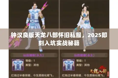 钟汉良版天龙八部怀旧私服，2025即刻入坑实战秘籍