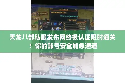 天龙八部私服发布网终极认证限时通关！你的账号安全加急通道