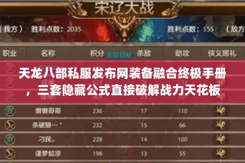 天龙八部私服发布网装备融合终极手册，三套隐藏公式直接破解战力天花板