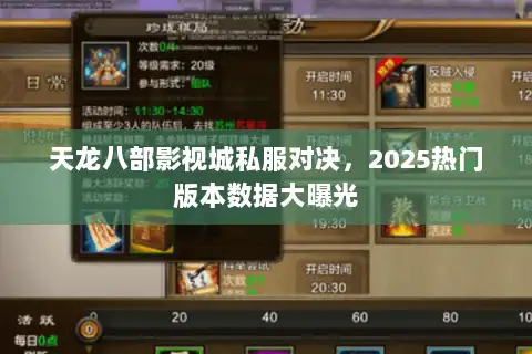 天龙八部影视城私服对决，2025热门版本数据大曝光