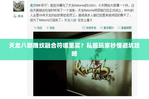 天龙八部雕纹融合符哪里买？私服玩家秒懂避坑攻略