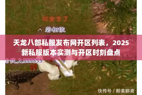 天龙八部私服发布网开区列表,2025新私服版本实测与开区时刻盘点 天龙八部私服发布网开区列表,2025新私服版本实测与开区时刻盘点