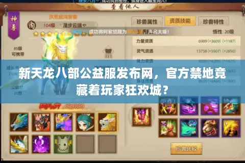 新天龙八部公益服发布网,官方禁地竟藏着玩家狂欢城? 新天龙八部公益服发布网,官方禁地竟藏着玩家狂欢城?