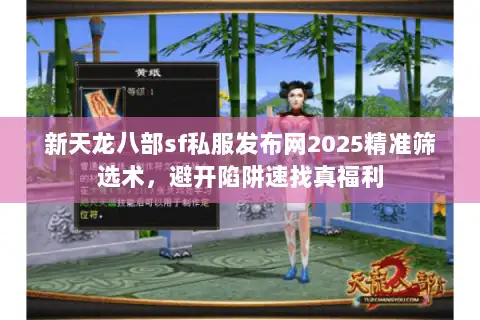 新天龙八部sf私服发布网2025精准筛选术，避开陷阱速找真福利