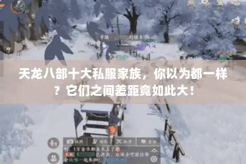 天龙八部十大私服家族，你以为都一样？它们之间差距竟如此大！