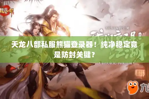 天龙八部私服熊猫登录器！纯净稳定竟是防封关键？