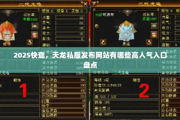 2025快查,天龙私服发布网站有哪些高人气入口盘点 2025快查,天龙私服发布网站有哪些高人气入口盘点