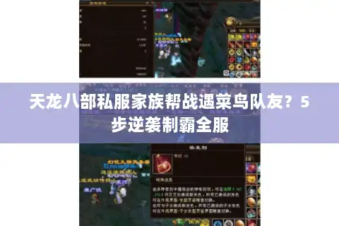 天龙八部私服家族帮战遇菜鸟队友?5步逆袭制霸全服 天龙八部私服家族帮战遇菜鸟队友?5步逆袭制霸全服