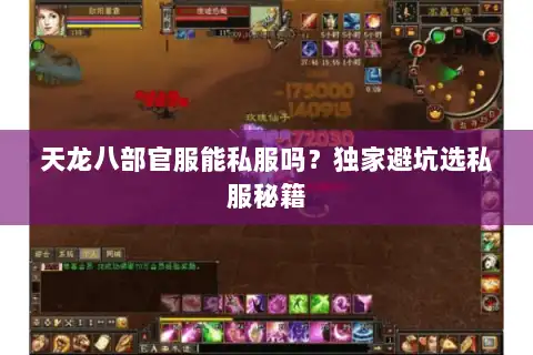 天龙八部官服能私服吗？独家避坑选私服秘籍