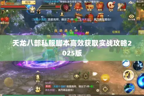 天龙八部私服脚本高效获取实战攻略2025版