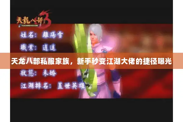 天龙八部私服家族，新手秒变江湖大佬的捷径曝光