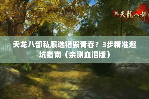 天龙八部私服选错毁青春？3步精准避坑指南（亲测血泪版）