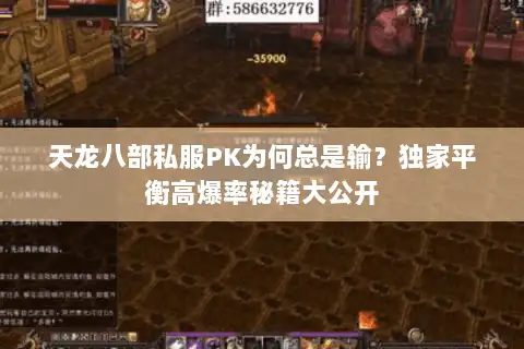 天龙八部私服PK为何总是输?独家平衡高爆率秘籍大公开 天龙八部私服PK为何总是输?独家平衡高爆率秘籍大公开