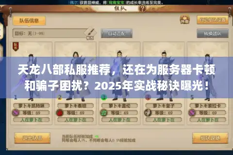 天龙八部私服推荐，还在为服务器卡顿和骗子困扰？2025年实战秘诀曝光！