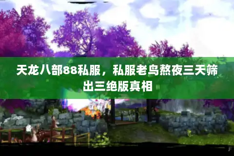 天龙八部88私服，私服老鸟熬夜三天筛出三绝版真相