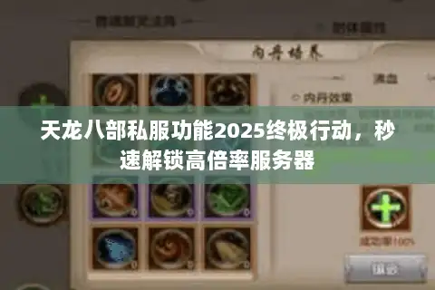 天龙八部私服功能2025终极行动，秒速解锁高倍率服务器