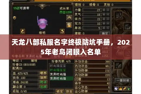 天龙八部私服名字终极防坑手册,2025年老鸟闭眼入名单 天龙八部私服名字终极防坑手册,2025年老鸟闭眼入名单