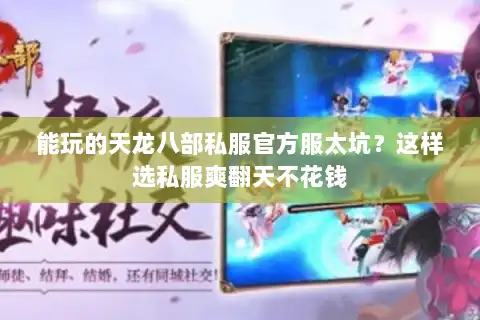 能玩的天龙八部私服官方服太坑？这样选私服爽翻天不花钱