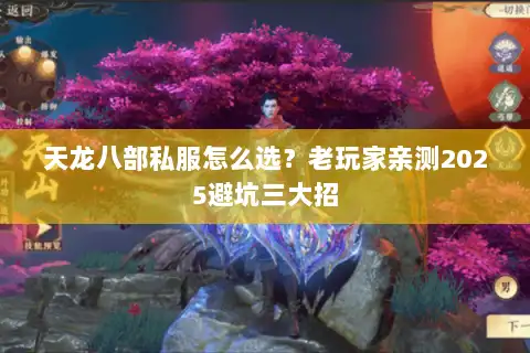 天龙八部私服怎么选？老玩家亲测2025避坑三大招