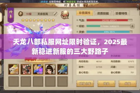 天龙八部私服网址限时验证，2025最新稳进新服的三大野路子