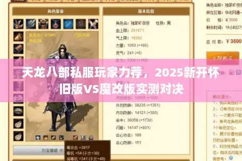 天龙八部私服玩家力荐，2025新开怀旧版VS魔改版实测对决