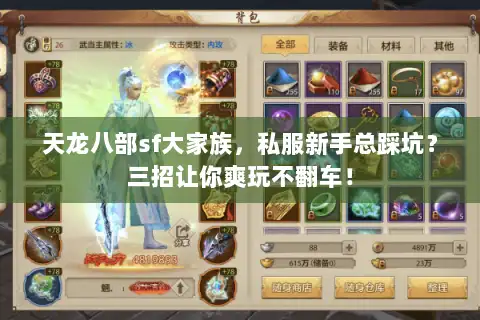 天龙八部sf大家族，私服新手总踩坑？三招让你爽玩不翻车！