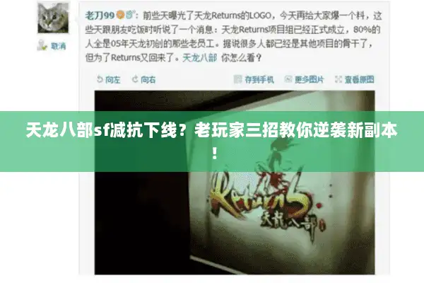 天龙八部sf减抗下线？老玩家三招教你逆袭新副本！