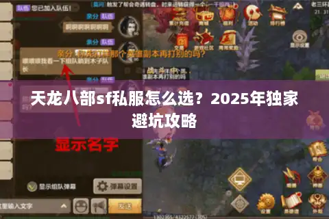 天龙八部sf私服怎么选？2025年独家避坑攻略