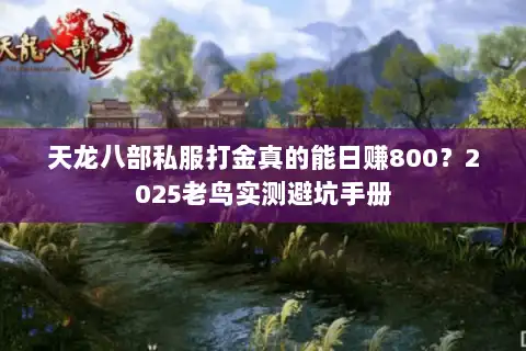 天龙八部私服打金真的能日赚800?2025老鸟实测避坑手册 天龙八部私服打金真的能日赚800?2025老鸟实测避坑手册